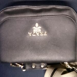Prada Black Shoulder Bag with Gold Details